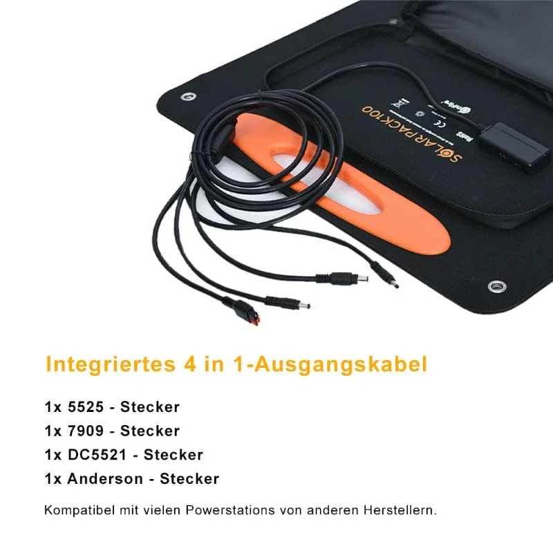 Faltbares & mobiles Solarpanel 100 Watt