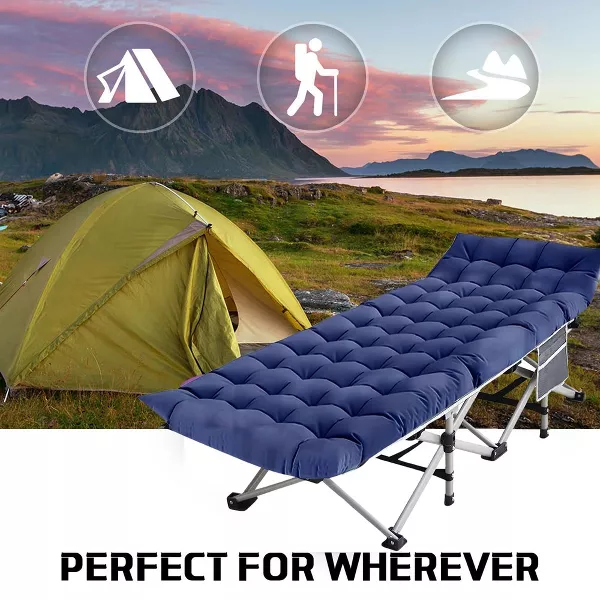 SUGIFT 2 Pack Camping Cot for Adults with Carry Bag and Pad