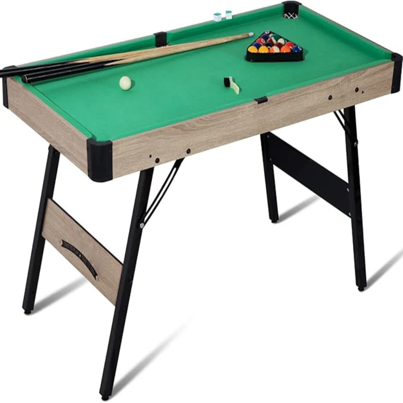 SUGIFT 48in Folding Pool Table, Portable Billiard Game Tables for Family Game Room Green