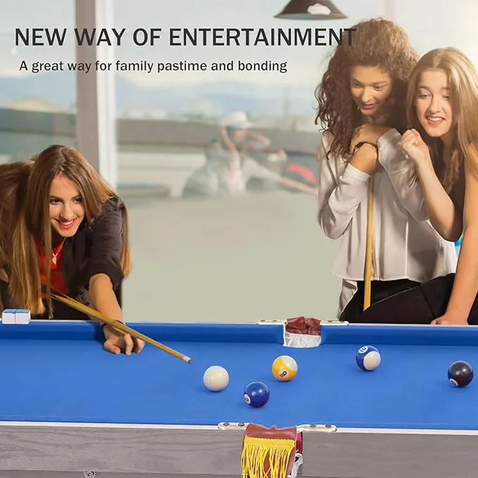 SUGIFT 48in Foldable Pool Table, Portable Folding Billiard Table, Indoor Pool Arcade Game Table Blue (No ratings yet)