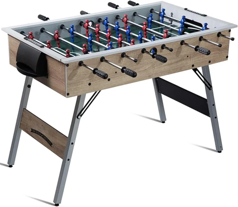 SUGIFT 48in Game Room Size Folding Foosball Table, Table Soccer Game w/2 Balls for Home