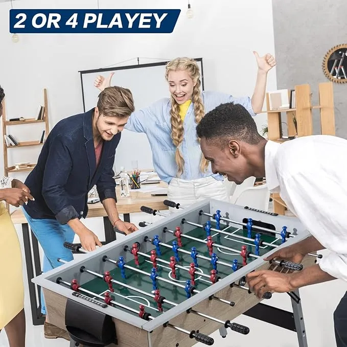 SUGIFT 48in Game Room Size Folding Foosball Table, Table Soccer Game w/2 Balls for Home