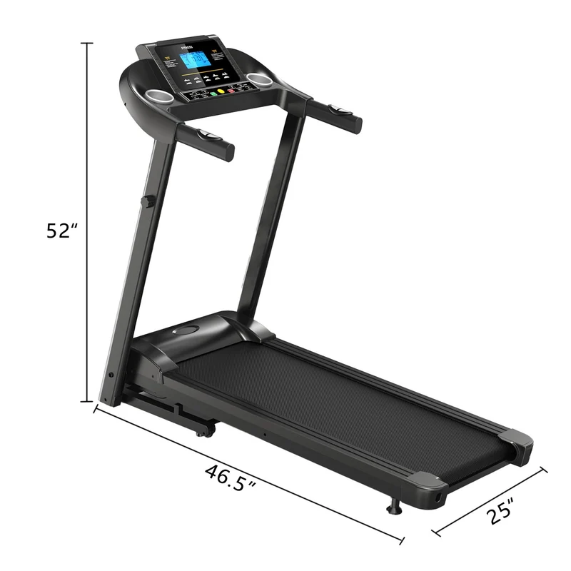 SKONYON A5 Folding Treadmill with Multi-Functional LED Display for Home Gyms