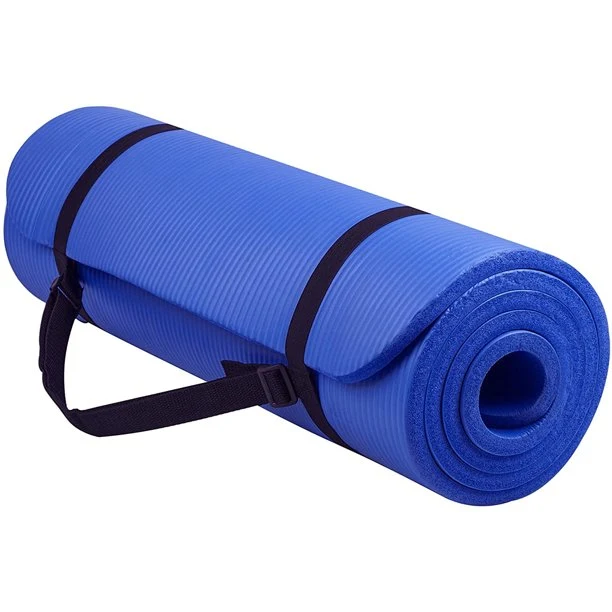 SKONYON 2/5-Inch Extra Thick Yoga Mat£¬High Density Foam Exercise Mat with Carrying Strap,Blue