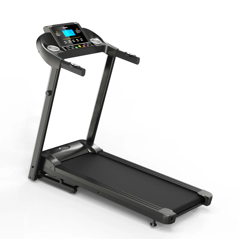 SKONYON Smart Folding Treadmill with LCD Display and Pulse Monitor,Black