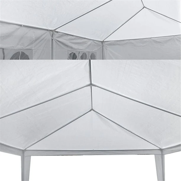 SUGIFT 10 x30 Outdoor Gazebo White Canopy with sidewalls Party Wedding Tent Cater Events Pavilion Beach BBQ (10'X30')