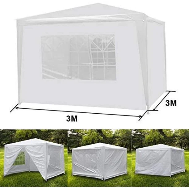 Outdoor Canopy Tent with 4 SideWalls, 2021 Upgraded White Backyard Tent for Outsides, Patio Gazebo Tent BBQ Shelter for Garden Camping Grill