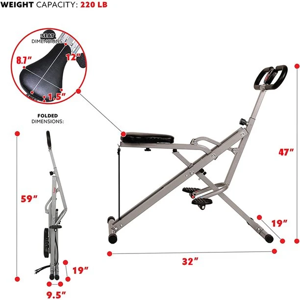 SUGIFT Squat Assist Trainer for Glutes Workout Folding Exercise Bike