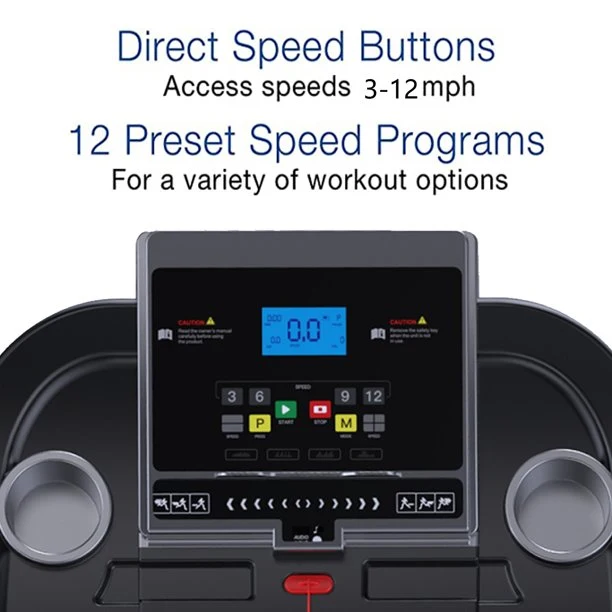 SUGIFT Multi-Functional Electric Folding Treadmill for Home Use With Cup Holder Heart Pulse System Low Noise Electric Running Training Fitness Treadmill - Built-in MP3 Speaker, 12 Preset Program