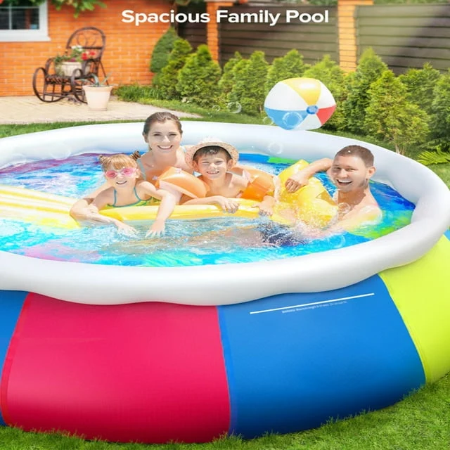 Family 10ft x 30in Above Ground Inflatable Round Swimming Pool