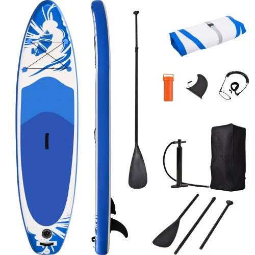 SUGIFT Inflatable Stand Up Paddle Board with Carry Bag(10 Feet,Blue And White)