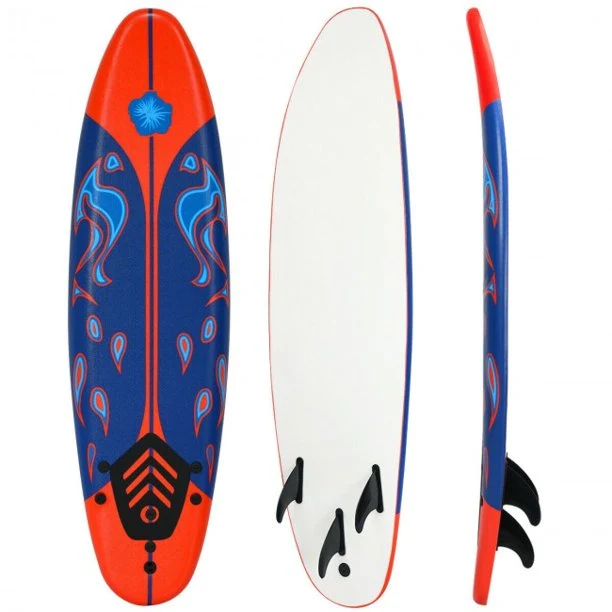 SUGIFT Inflatable Stand Up Paddle Board with Carry Bag (6 Feet,Blue And Red)