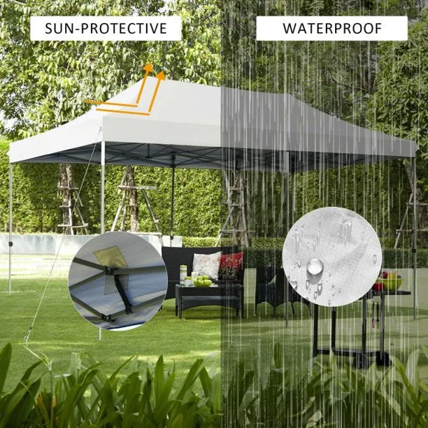 SUGIFT Garden Gazebo 10 x 20 Feet Adjustable Folding Heavy Duty Sun Shelter with Carrying Bag