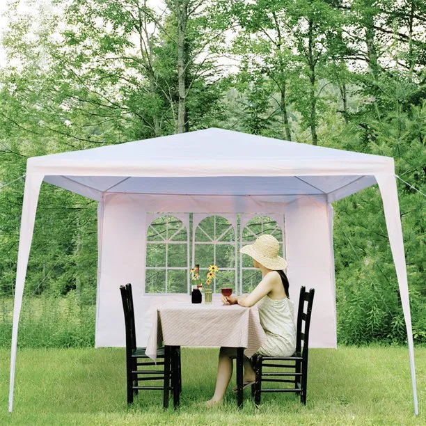 SUGIFT 10'x10' Patio Tent Party Beach Tent with 4 Removable Side Walls