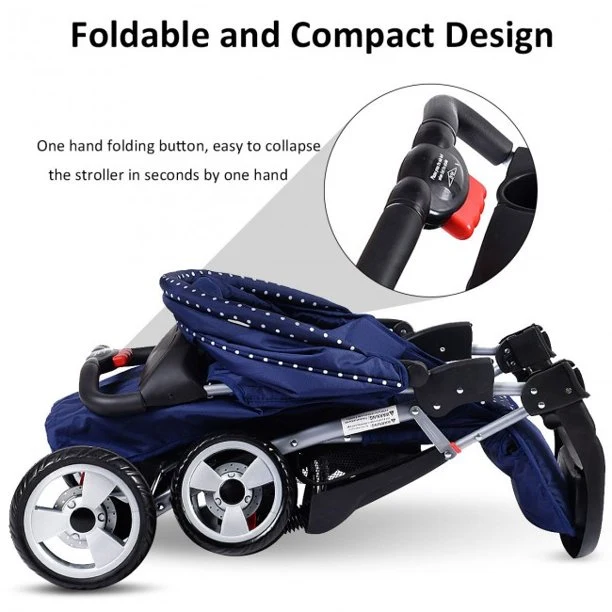 SUGIFT Kids Patio Folding Table and Chairs Set Beetle with Umbrella