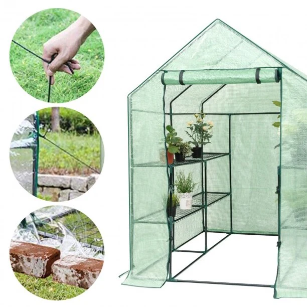 Outdoor Greenhouse 8 shelves Mini Walk In Gardening Plant Green House