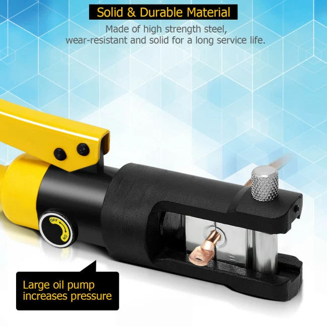 SUGIFT 6 Ton Hydraulic Cable Crimper Tool Set w/11 Dies,Professional Wire Crimper Tool