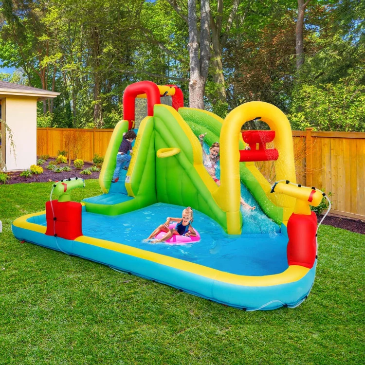Multi-Color Inflatable Water Slide Outdoor Kids Water Park Play Center without Blower