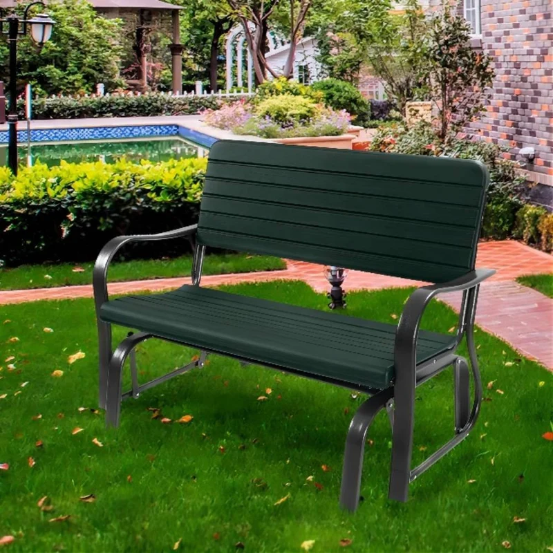 Metal Outdoor Patio Glider Bench