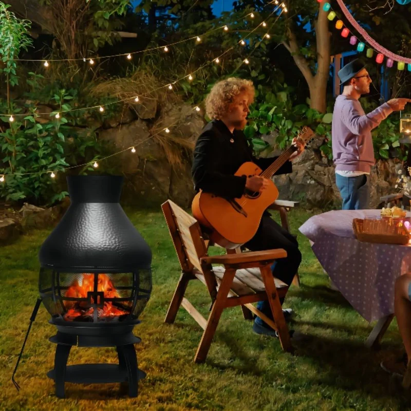 43.5 in. H Outdoor Fire Pit Wood Burning Chimenea Fireplace