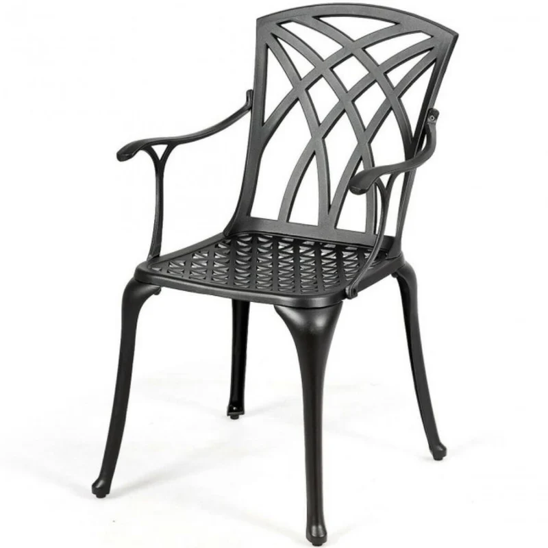 Aluminum Outdoor Dining Set of Patio Bistro Chairs (2-Pack)