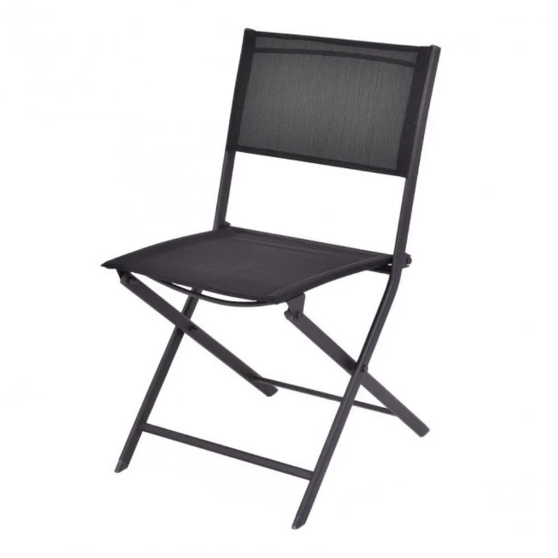Outdoor Black Patio Folding Chairs (4-Pack)