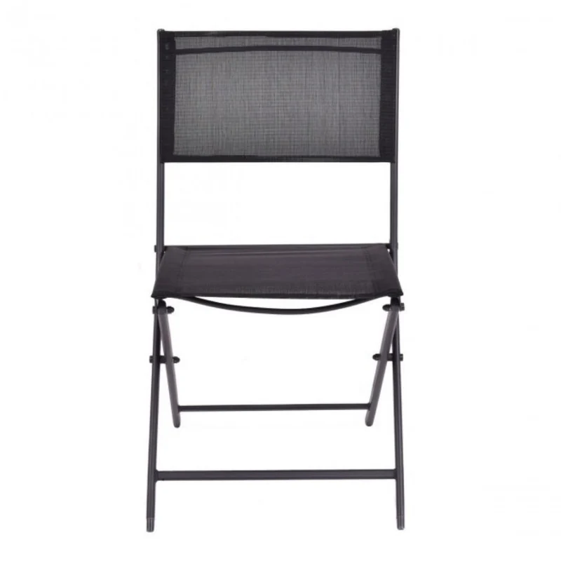 Outdoor Black Patio Folding Chairs (4-Pack)