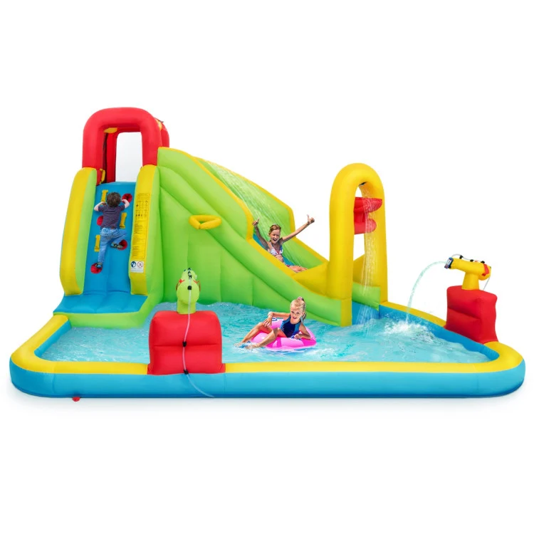Multi-Color Inflatable Splash Jump Slide Water Bounce without Blower