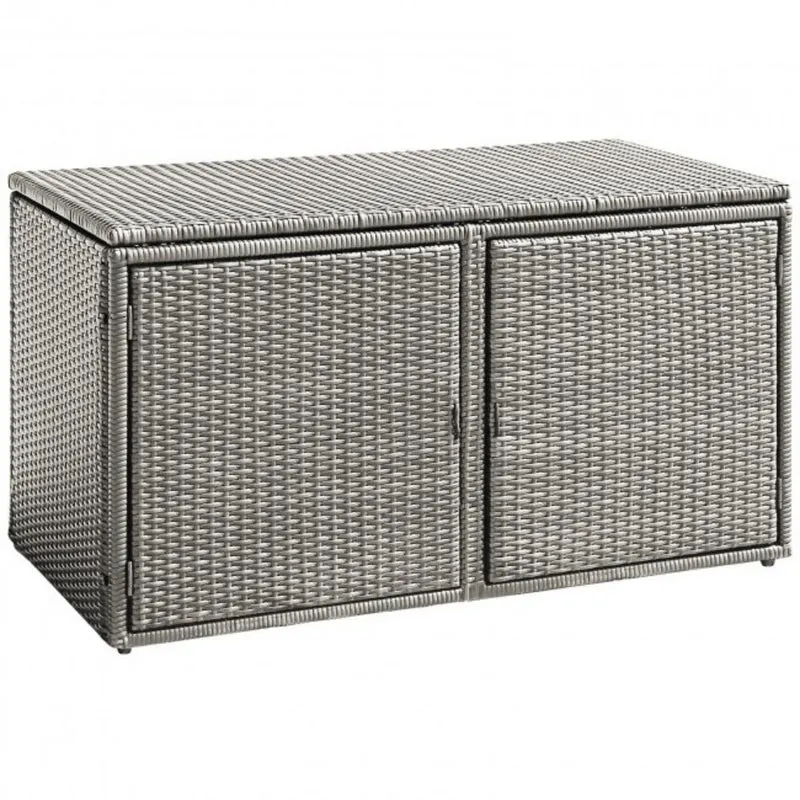 88 Gal. Outdoor Storage Bench Garden Patio Rattan Storage Container Box