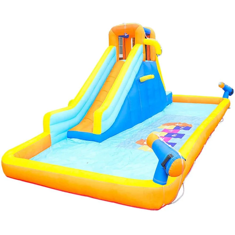 Inflatable Bouncer Water Slide Bounce House Splash Pool with Blower