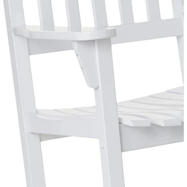 SUGIFT All-Weather Rocking Chair, Indoor Outdoor HDPE Porch Rocker w/ 300lb Weight Capacity - White