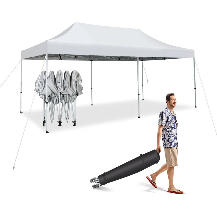 10 x 20 Feet Outdoor Pop-Up Patio Folding Canopy Tent