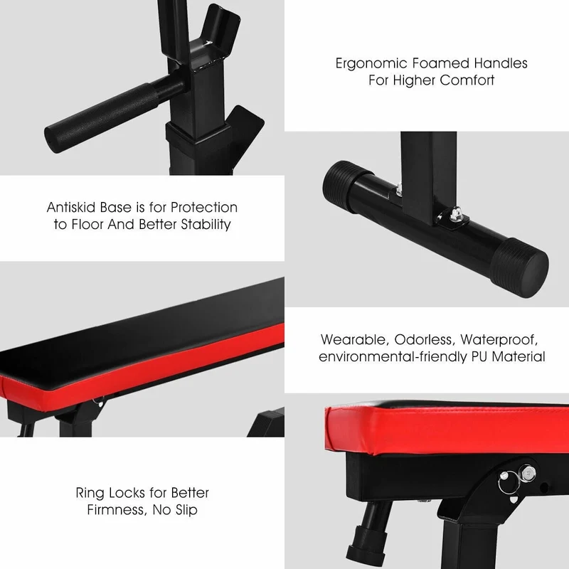 SUGIFT Adjustable Weight Bench, 330 lbs