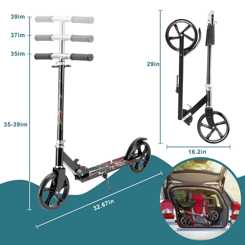 SUGIFT 200mm Commuter Scooter - Easy folding - Height