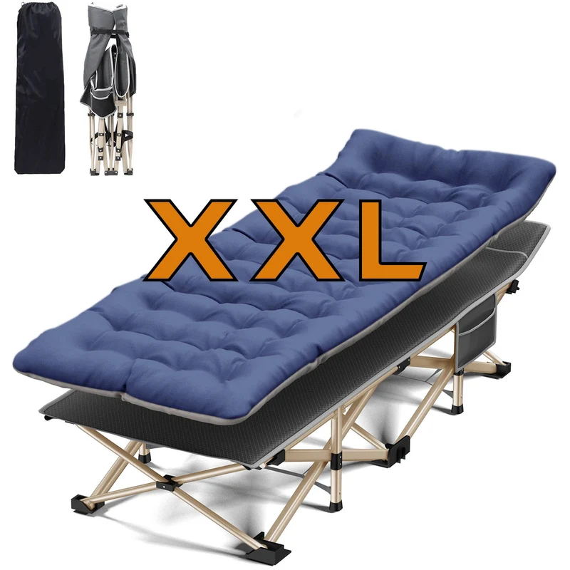 SUGIFT Folding Camping Cot 32in XXL Adult widen Folding Bad with 2 Sided Mattress and Carry Bag