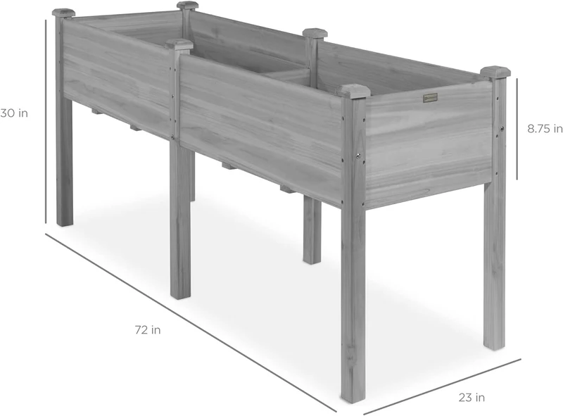 Raised Garden Bed 300lb Capacity, Gray
