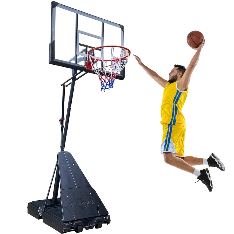SUGIFT 54in Portable Basketball Hoop with Polycarbonate Backboard