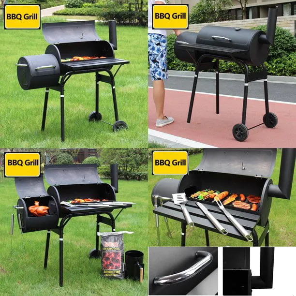 SUGIFT Outdoor BBQ Grill Charcoal Barbecue Pit Patio Backyard Meat Cooker Smoker