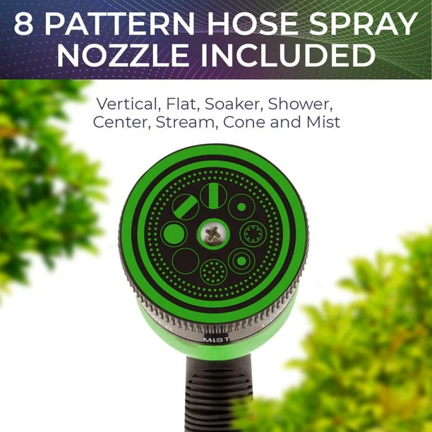 SUGIFT 50 ft Black Expandable Garden Hose water hose with 10-Function High