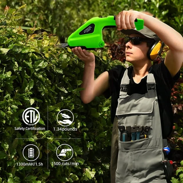 SUGIFT 2-in-1 Grass Shear and Hedger, Green