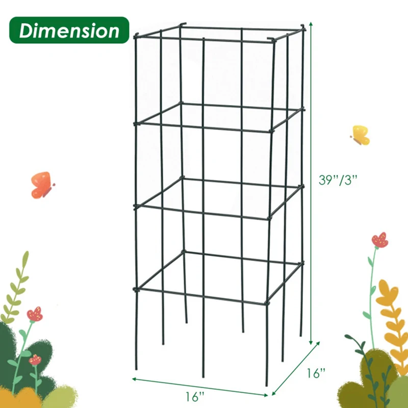 4-Pack Garden Trellis for Climbing Plants for Flower Vegetable