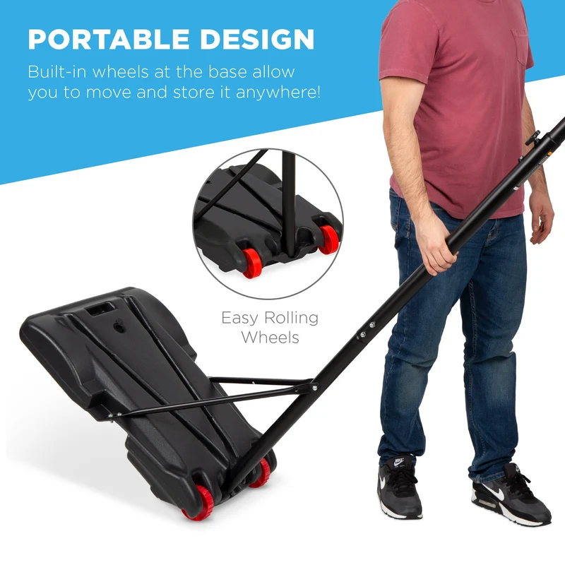29 in. Kids Portable Adjustable Basketball Hoop Stand with Wheels