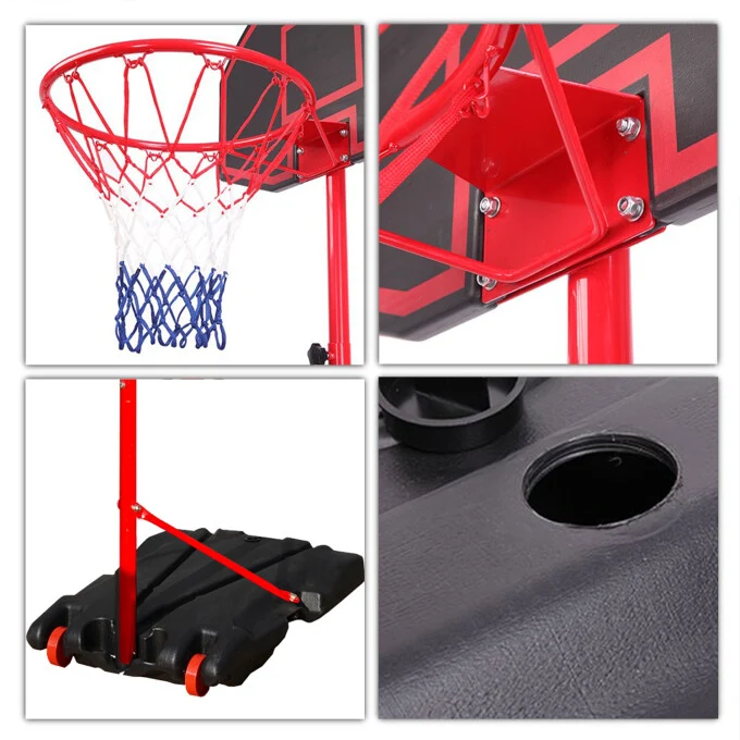 29 in. Kids Portable Adjustable Basketball Goals Basketball Hoop Stand in Black