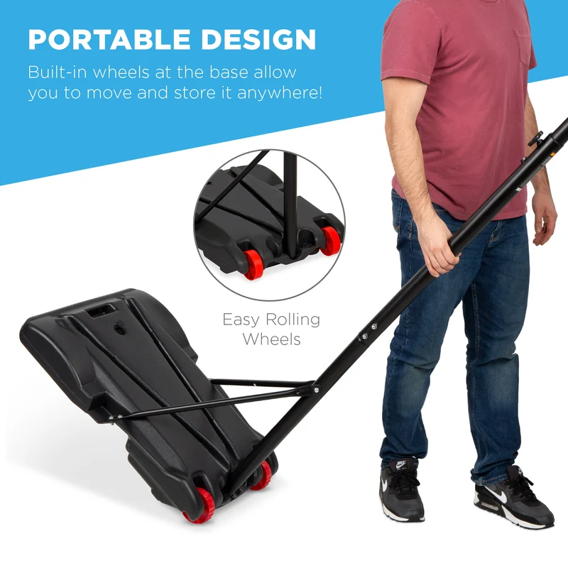 Height Adjustable Kids Basketball Hoop Stand with Durable Net Shatterproof Backboard Wheel