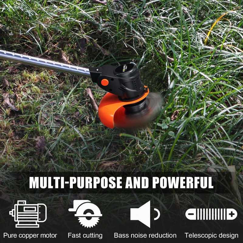 SUGIFT 21V Cordless String Trimmer and Edger with 1.5 Ah Battery and Charger