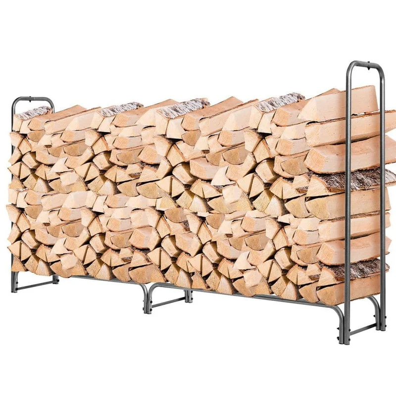 8 ft. Heavy-Duty Firewood Storage Log Rack