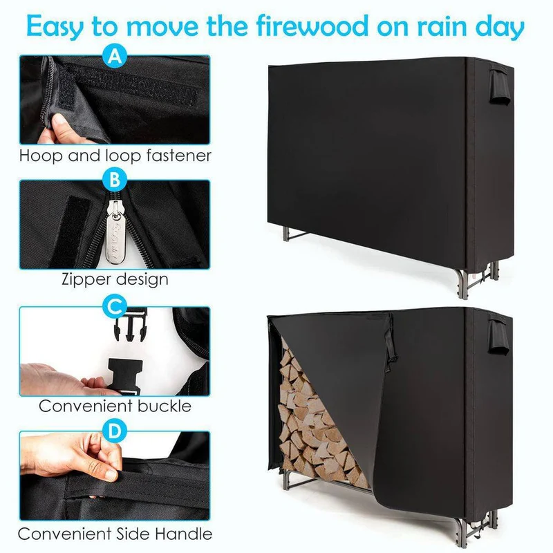 5 ft. Heavy-Duty Firewood Storage Log Rack
