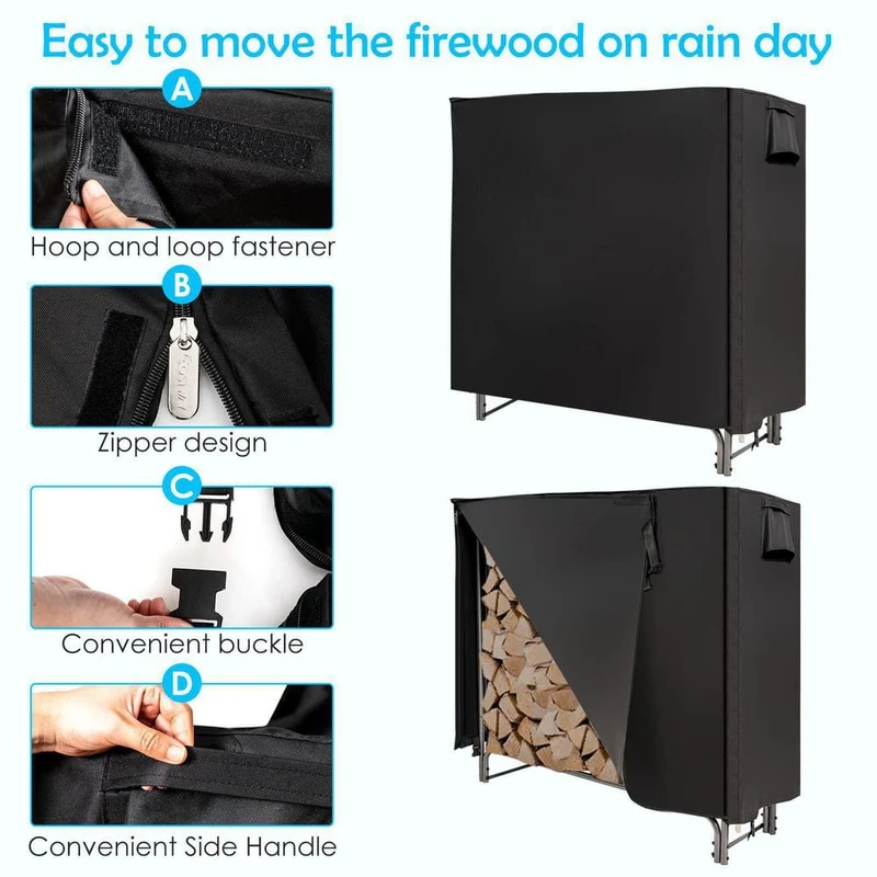 4 ft. Heavy-Duty Firewood Storage Log Rack