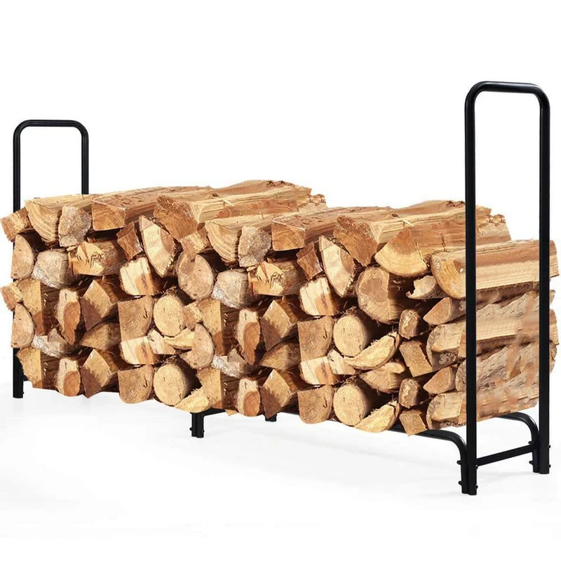 8 ft. Steel Outdoor Firewood Log Rack