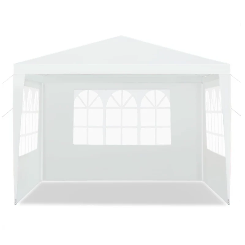 SUGIFT 10 ft. x 10 ft. White Canopy Tent Wedding Party Tent with 4 Removable Side Walls